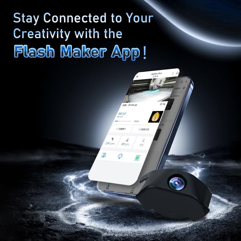 FLASHFORGE Adventurer 5M/5M Pro/AD5X 3D Printer Camera Kit,Camera for Real-Time Monitoring & Remote Surveillance via Flash Maker App,Prevent Printing Failures&Save Filament - Image 2